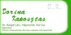 dorina kaposztas business card